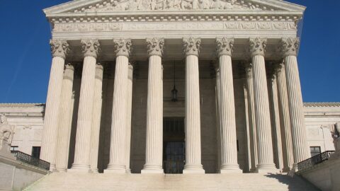 The United States Supreme Court building in Washington DC